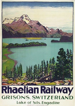 Rhaetian Railway – GRISONS, SWITZERLAND – Lake of Sils, Engadine, Emil Cardinaux