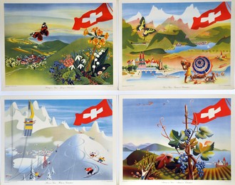 Winter in Switzerland / Autumn in Switzerland / Spring in Switzerland / Summer in Switzerland, Hermann Eidenbenz