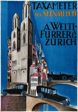 TAXAMETER – TEL. SELNAU 11.11 – A. Welti-Furrer AG Zürich, Otto Morach