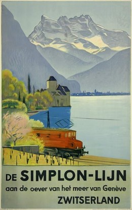 DE SIMPLON-LIJN aan de oever van het meer van Genève, Emil Cardinaux