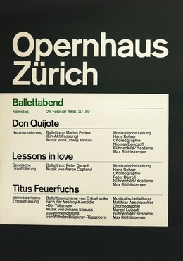 Opera House Zurich, Josef Müller-Brockmann