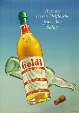Goldi – salad every day despite the empty oil bottle, Herbert Leupin