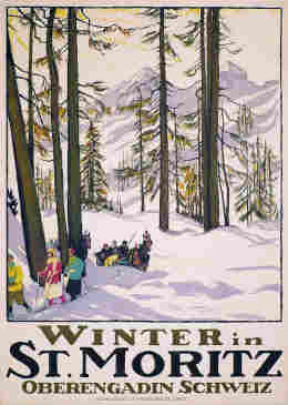 Winter in ST. MORITZ Oberengadin Schweiz, Emil Cardinaux