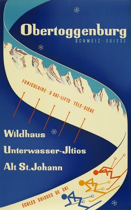 Obertoggenburg – Schweiz Suisse Wildhaus – Unterwasser – Jltios – Alt St. Johann – Funiculaire, Artist unknown
